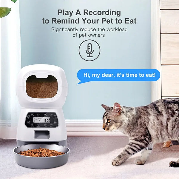 1PC Automatic Pet Feeding Intelligent Remote Control Cat And Dog Feeding Machine Timing Quantitative Automatic Food Machine