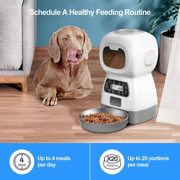 1PC Automatic Pet Feeding Intelligent Remote Control Cat And Dog Feeding Machine Timing Quantitative Automatic Food Machine