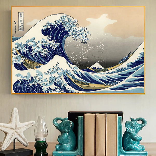 Great Wave Of Kanagawa Japan Vintage Canvas Art Poster And Prints Wall Painting No Frame Home Decor Picture For Living Room