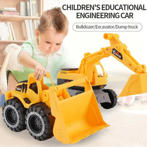 Excavator Dump Truck Model Toy Engineering Vehicle Set .Construction Fleet Toddler Early Education Construction Vehicles Toys