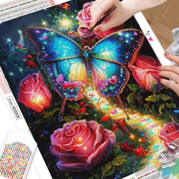 HUACAN Full Diamond Painting Butterfly 5d Diy Diamond Mosiac New Collection 2023 Animal Home Decor Wall Decor