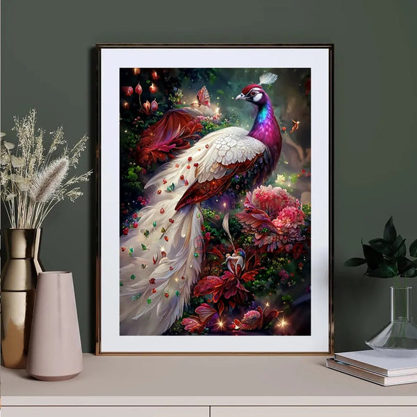 Full Diamond Painting New 2023 Fantasy Peacock Flowers Landscape DIY Mosaic Diamond Embroidery 5D Cross Stitch Birds Home Decor